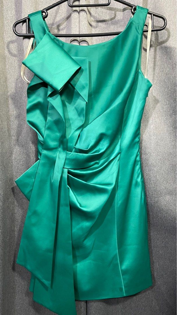 Karen millen green silk dress online