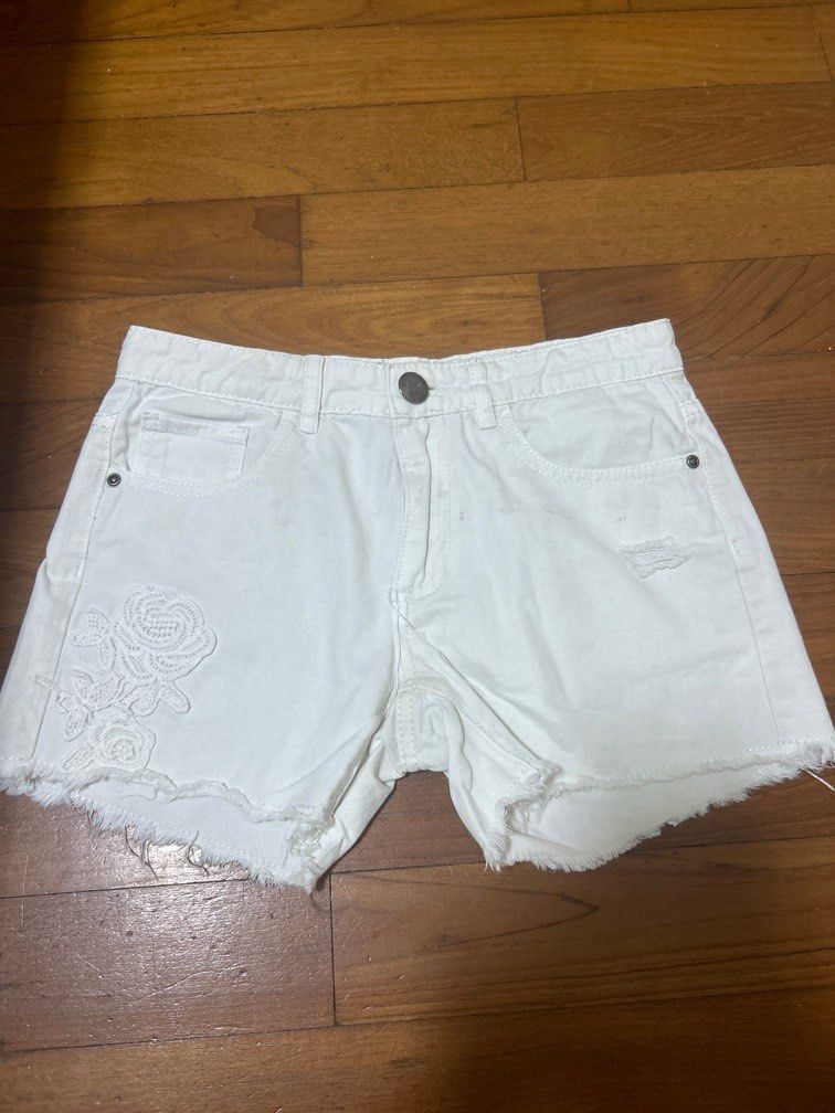 White jean shorts top kids