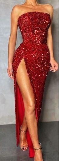 L41 Woman Formal Party Red Fitted Evening Gown Women s Fashion