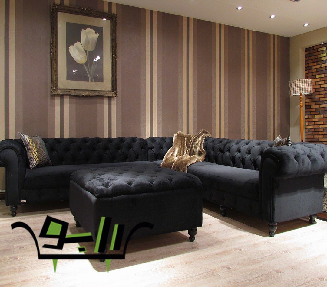 L shape chesterfield store sofa