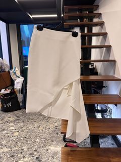 LaneJT white asymmetrical skirt