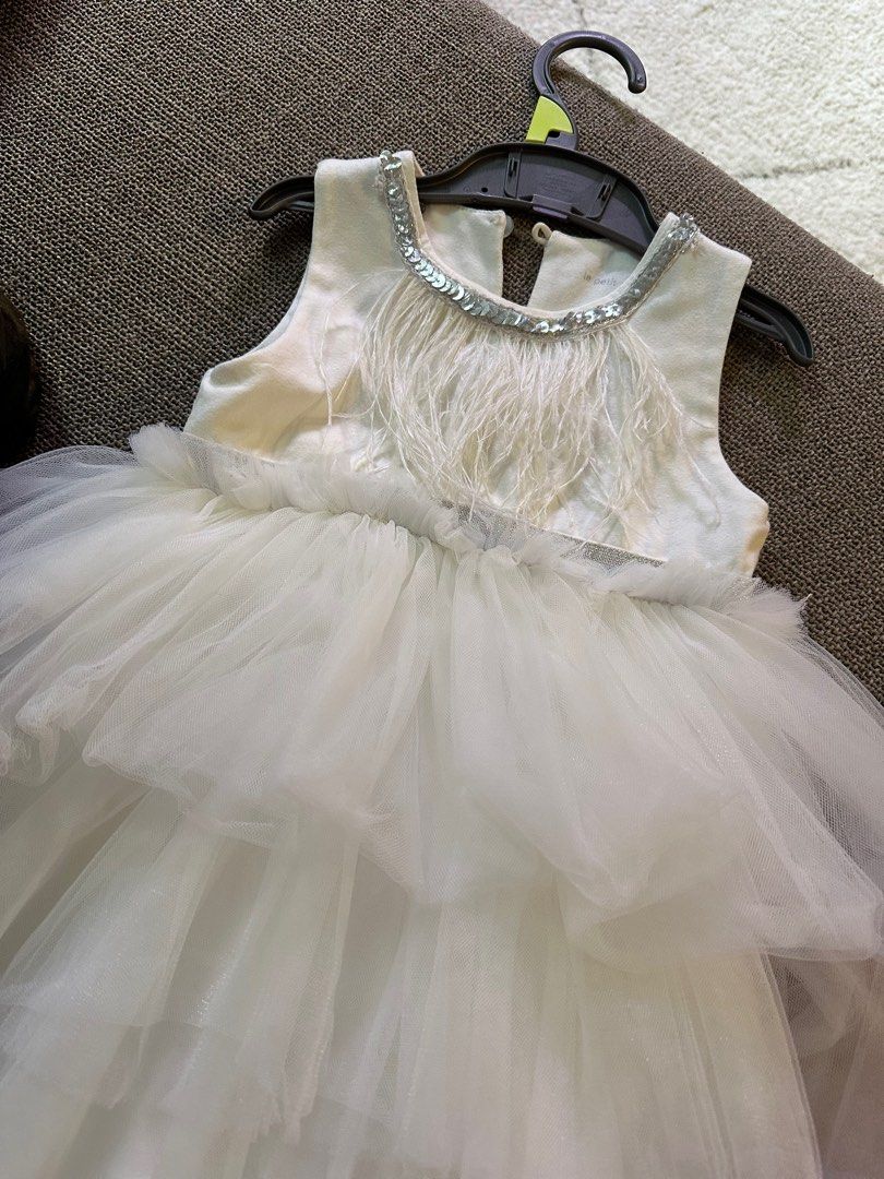 White gown for baby girl sale