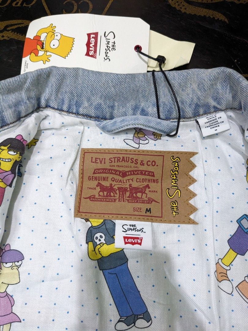 Levi's Trucker Jacket Bart Simpson, Men's Fashion, Coats, Jackets and ...