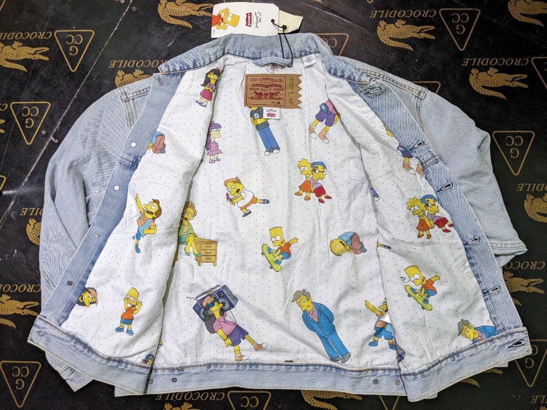 Levi's Trucker Jacket Bart Simpson, Men's Fashion, Coats, Jackets and ...