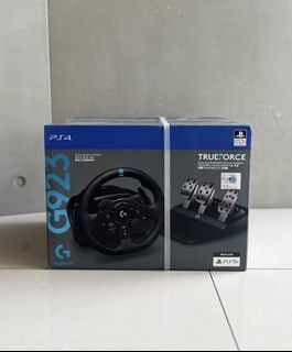 【高雄青蘋果】Logitech 羅技 G923 賽車模擬方向盤(全新未拆封)+ 排檔變速器(僅拆封)#82556