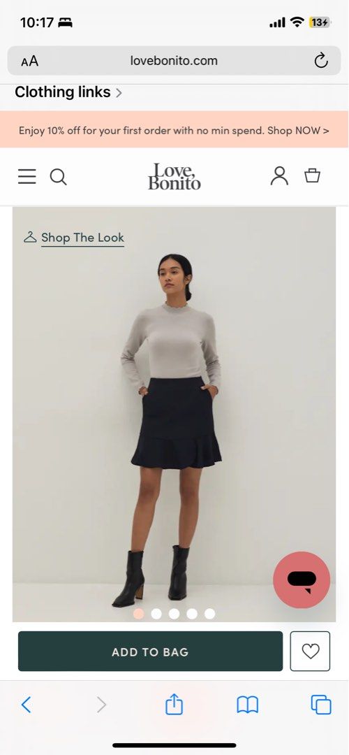 Love Bonito Black Tweed Ruffle Mini Skirt Women s Fashion