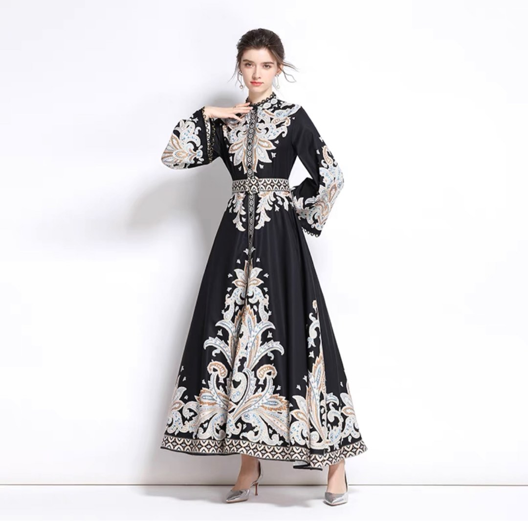 Maxi long dress arabian dinner dress Women s Fashion Dresses