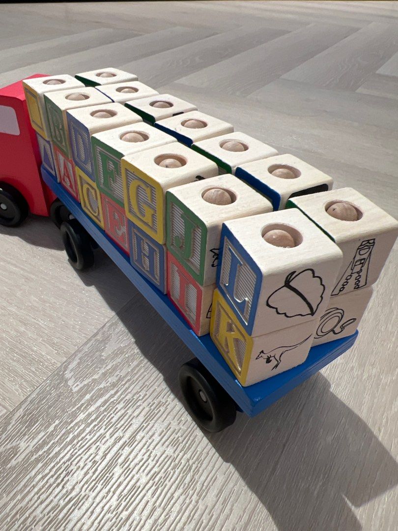 Melissa Doug Alphabet Truck Wooden Toy Babies Kids Infant