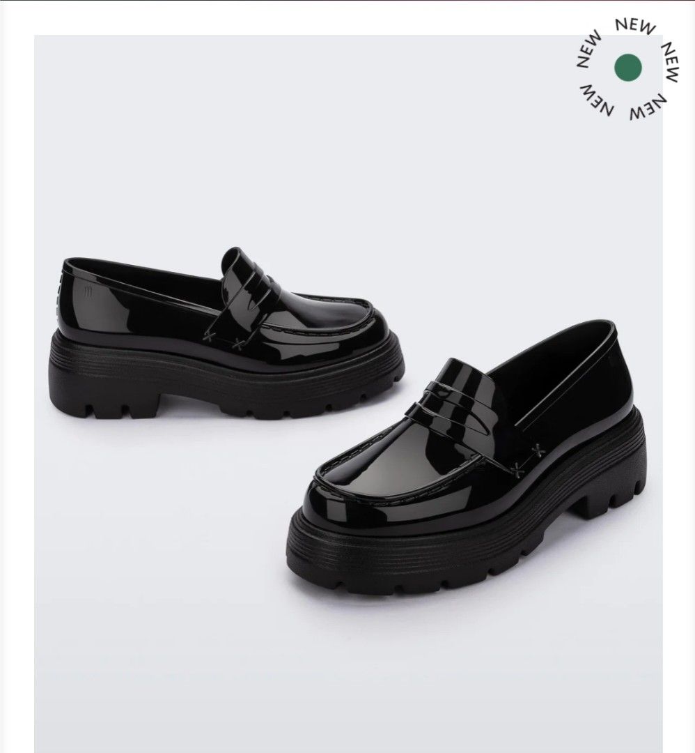 Melissa Royal Black PVC Loafers USD119
