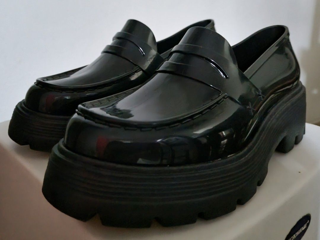 Melissa Royal Black PVC Loafers USD119