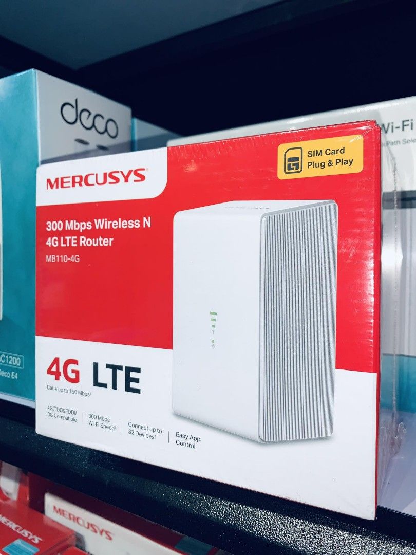 Mercusys 4G LTE Router 300Mbps Wireless N MB110-4G, Computers & Tech ...