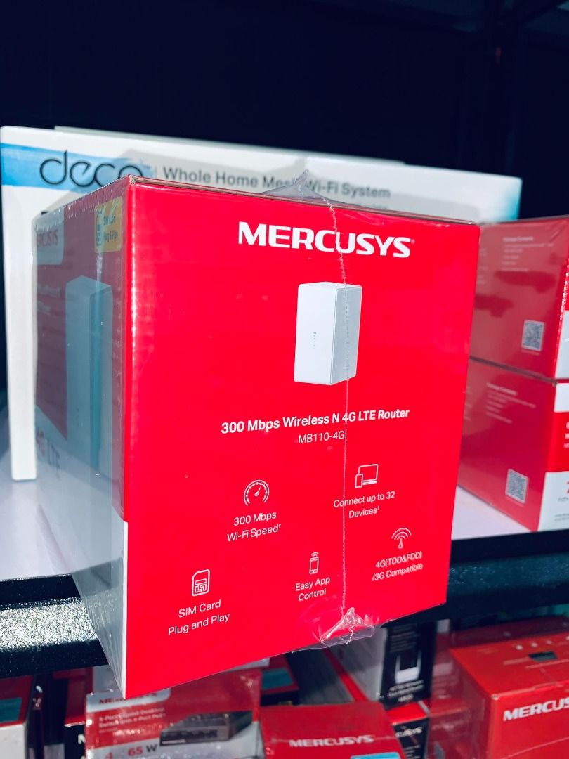 Mercusys 4G LTE Router 300Mbps Wireless N MB110-4G, Computers & Tech ...