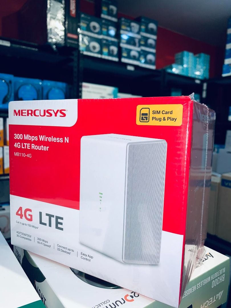 Mercusys 4G LTE Router 300Mbps Wireless N MB110-4G, Computers & Tech ...