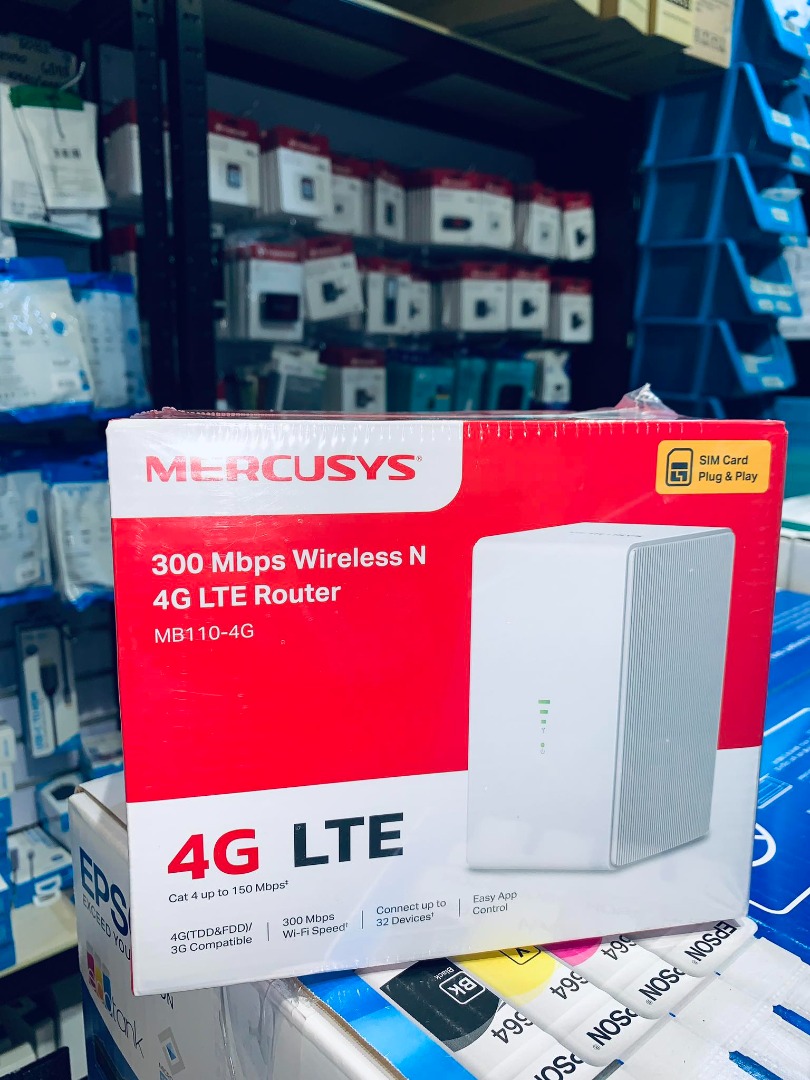 Mercusys 4G LTE Router 300Mbps Wireless N MB110-4G, Computers & Tech ...