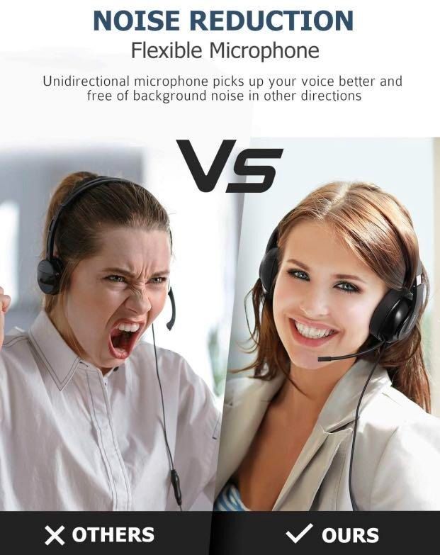 Mpow Wired USB Headset BH224A Audio Headphones Headsets on