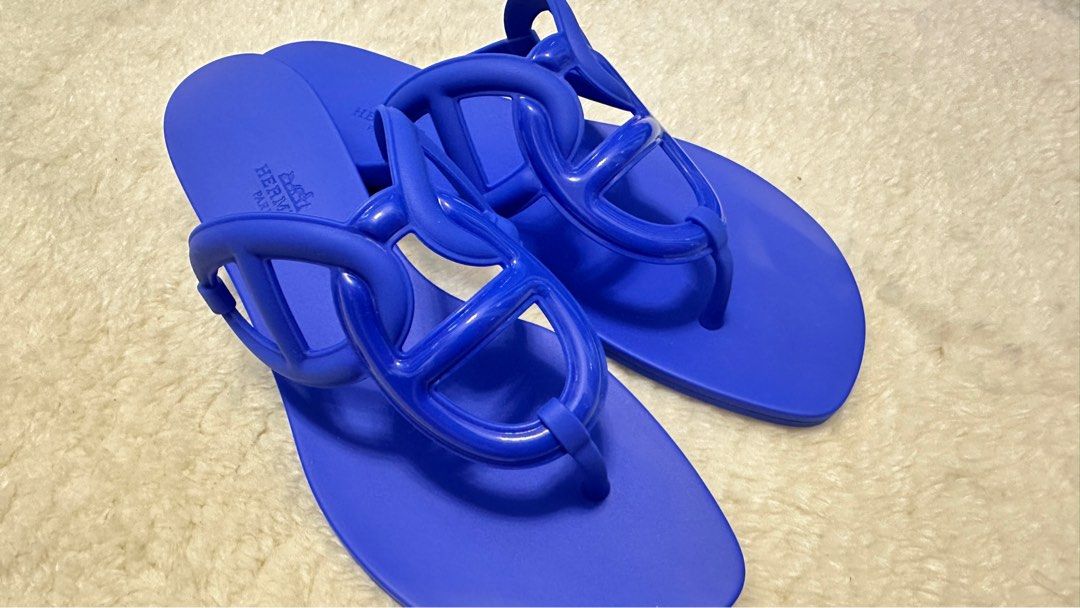 Aloha sandal Hermès Blue size 36 EU in Rubber - 41905885