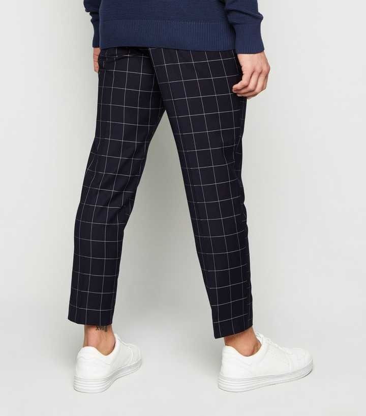 New look check trousers shop