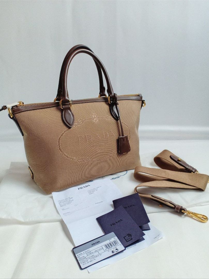 Clothing Jacquard Borsa A Mano Prada Bag Prada Canapa Logo