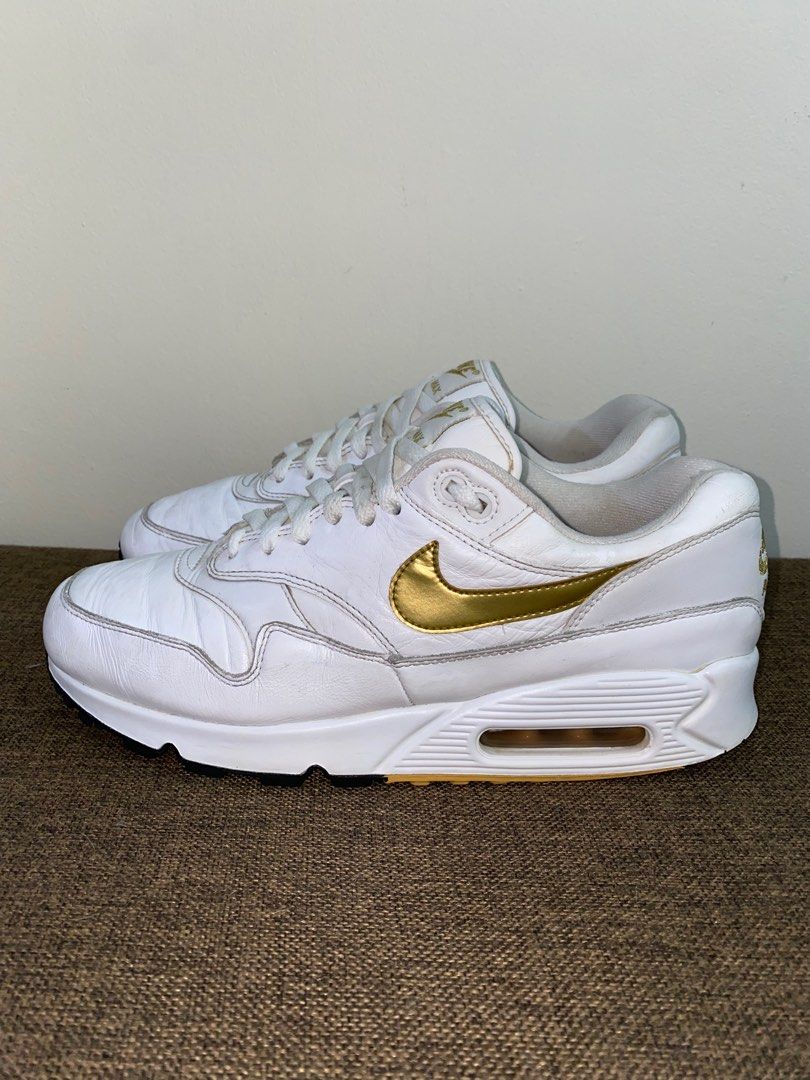 Nike air max white metallic gold outlet