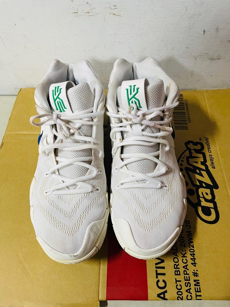 Nike kyrie 4 white deep royal blue