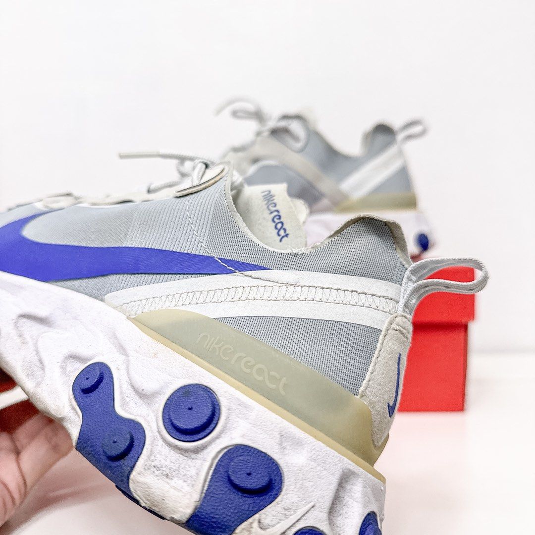 Nike React Element 55 Pure Platinum Racer Blue