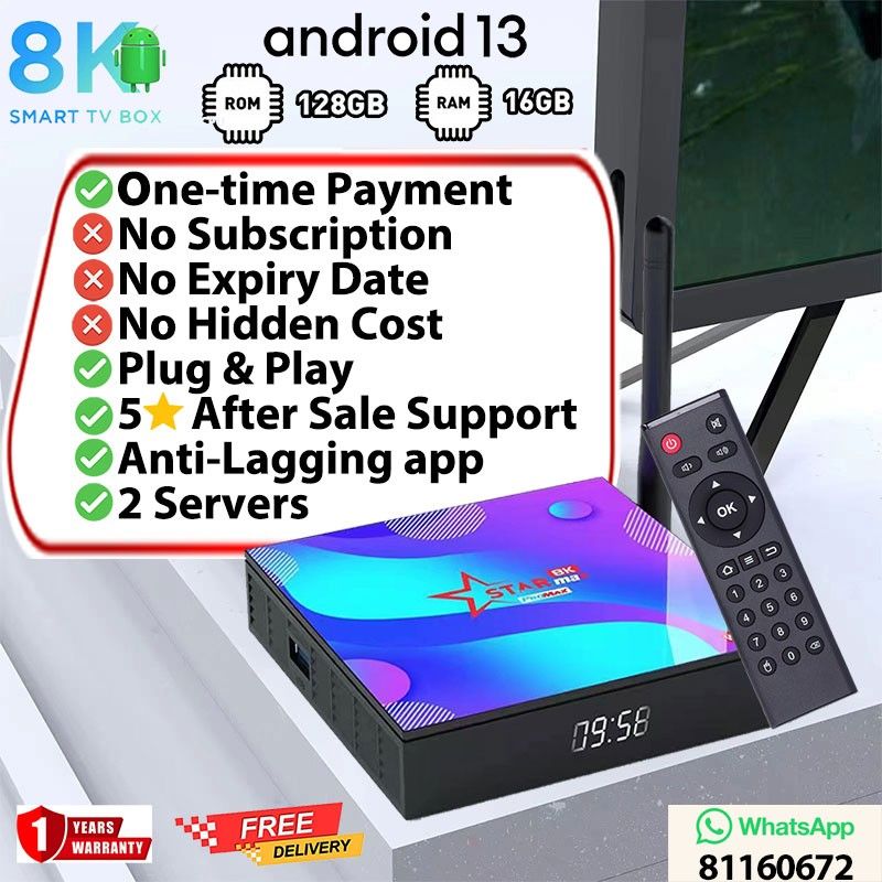 NO Lagging Android TV Box Android Box TV Setup Box Media Box TV Box 8GB RAM  128GB ROM, TV & Home Appliances, TV & Entertainment, Media Streamers & Hubs  on Carousell