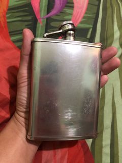 Old steel flask container