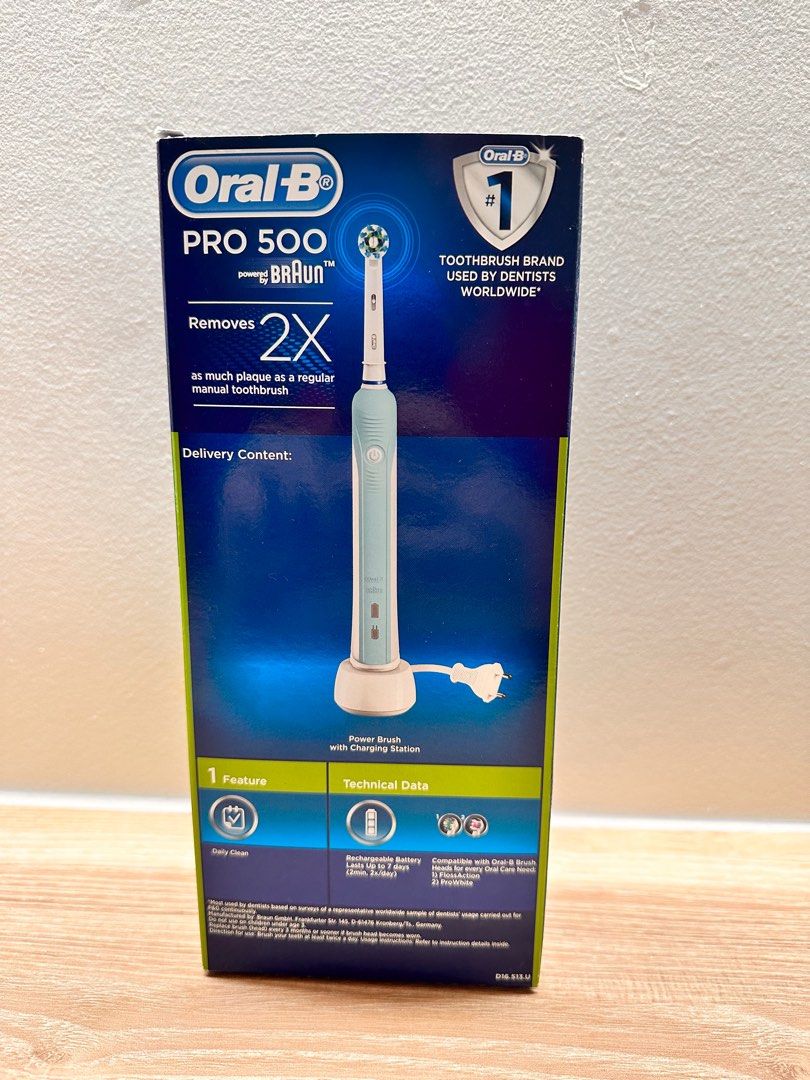 Oral B Pro 500 Electric Toothbrush, Beauty & Personal Care, Oral Care ...