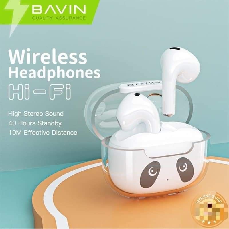 Original BAVIN TWS (Category: Earphones) located in Mandaluyong City. Submitted by shopmla (Listing ID 1269849962, Image 1). Description: Original BAVIN TWS Php 670. *Bluetooth Wireless *Earphone HiFi Stereo *Sound Earbuds Touch Control 5.0 （Noise Cancellation ） *Stereo Sound High Sound *Born for Music High Voice Sf applies Gcash Bpi family COD Lalamove pabili.