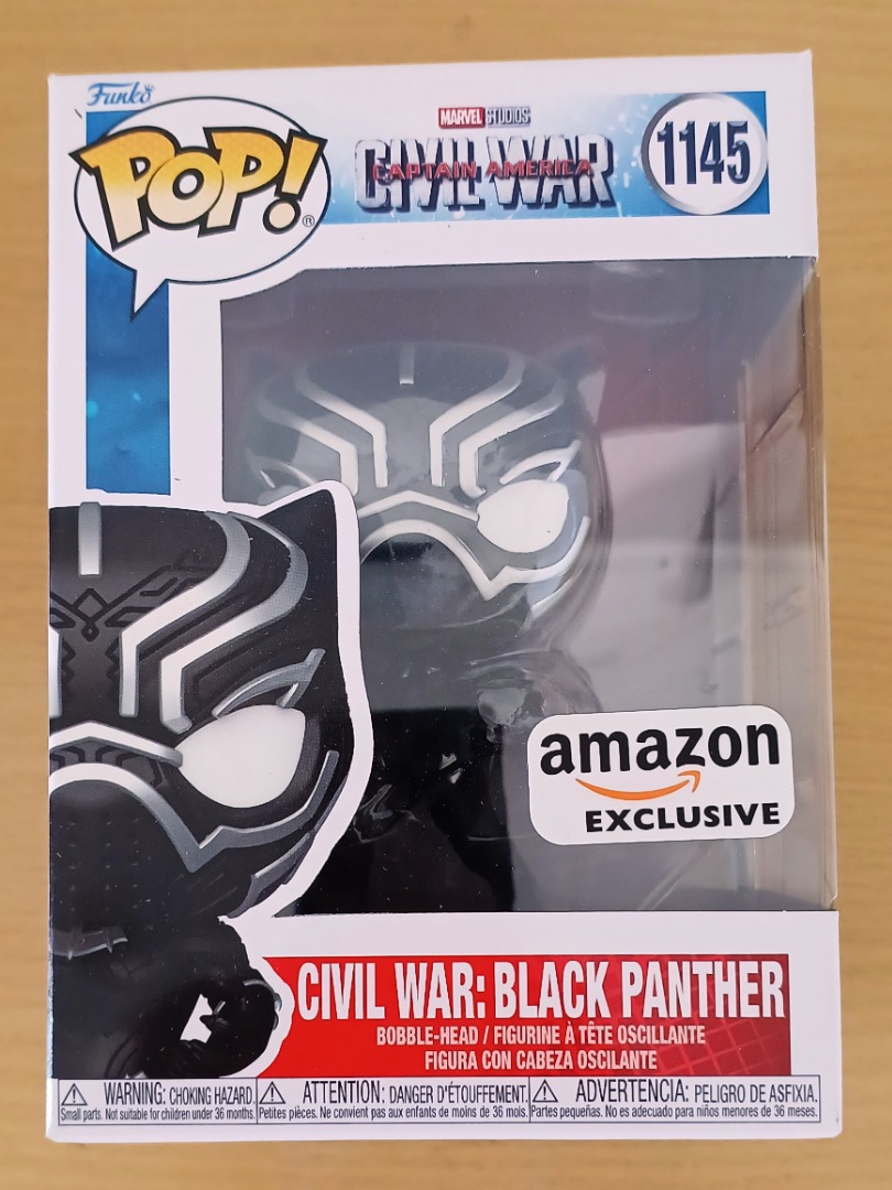 Original Funko Pop Civil War Black Panther Amazon Exclusive