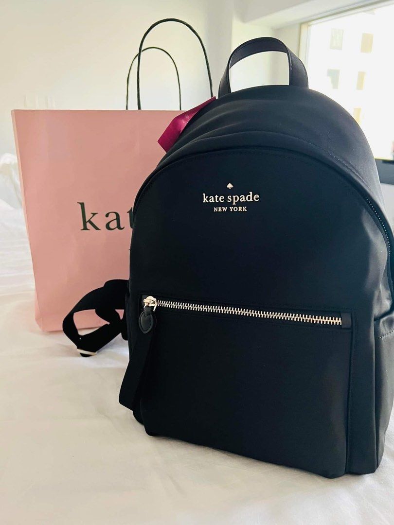 💯ORIGINAL KATE SPADE CHELSEA MEDIUM BACKPACK BLACK (Category: Luxury Bags & Wallets) located in Quezon City. Submitted by ashongsstore (Listing ID 1269742875, Image 1). Description: ♠️KÄTË ŚPÄDÈ COLLECTION♠️ 🇵🇭ONHAND🇵🇭 ‼️Please look at our pictures as that is exactly what you are purchasing‼️ 💯GUARANTEED ORIGINAL AND AUTHENTIC or TRIPLE YOUR MONEY BACK! Not REPLICA, OEM, TOP GRADE QUALITY, AUTHENTIC QUALITY or Any other Terms to DENOTE FAKE