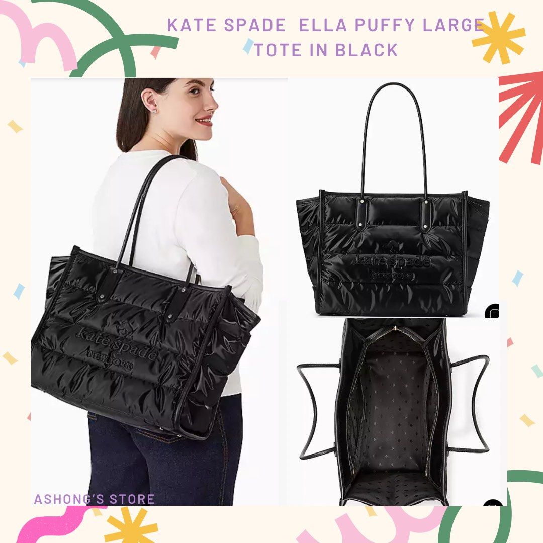 💯ORIGINAL KATE SPADE ELLA PUFFY EXTRA LARGE TOTE BLACK (Category: Luxury Bags & Wallets) located in Quezon City. Submitted by ashongsstore (Listing ID 1269770153, Image 1). Description: ♠️KÄTË ŚPÄDÈ COLLECTION♠️ 🇵🇭ONHAND🇵🇭 ‼️Please look at our pictures as that is exactly what you are purchasing‼️ 💯GUARANTEED ORIGINAL AND AUTHENTIC or TRIPLE YOUR MONEY BACK! Not REPLICA, OEM, TOP GRADE QUALITY, AUTHENTIC QUALITY or Any other Terms to DENOTE 