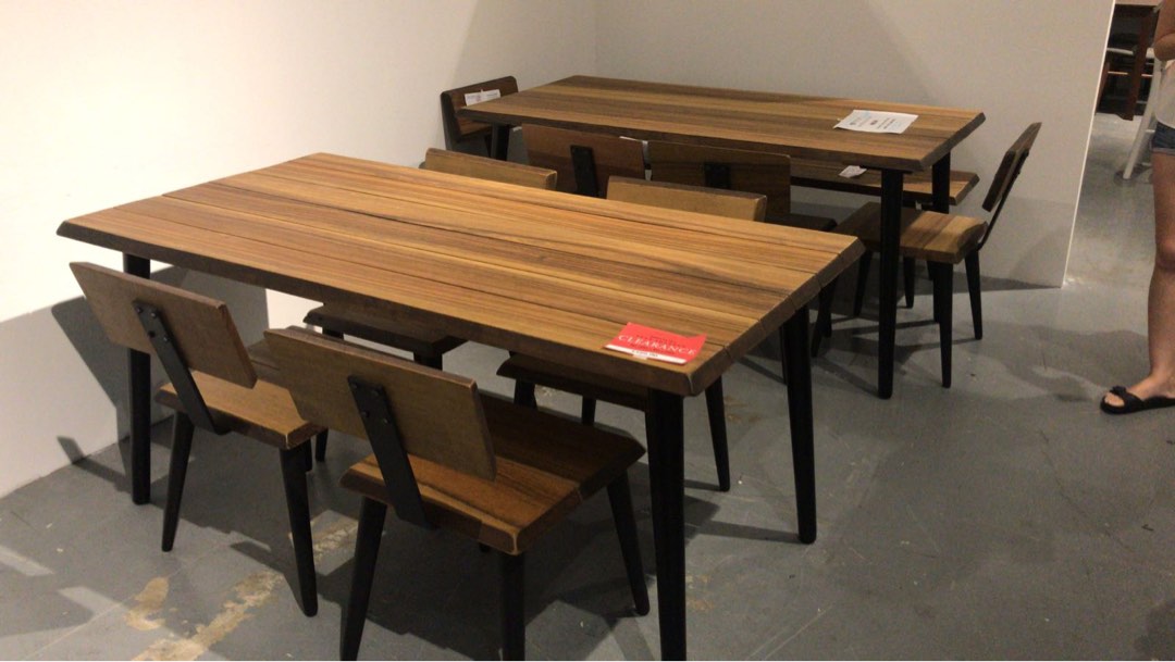 Picket and Rail Dining Table (solid wood), Furniture & Home Living