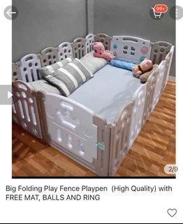 Playpen with matting and free bath tub