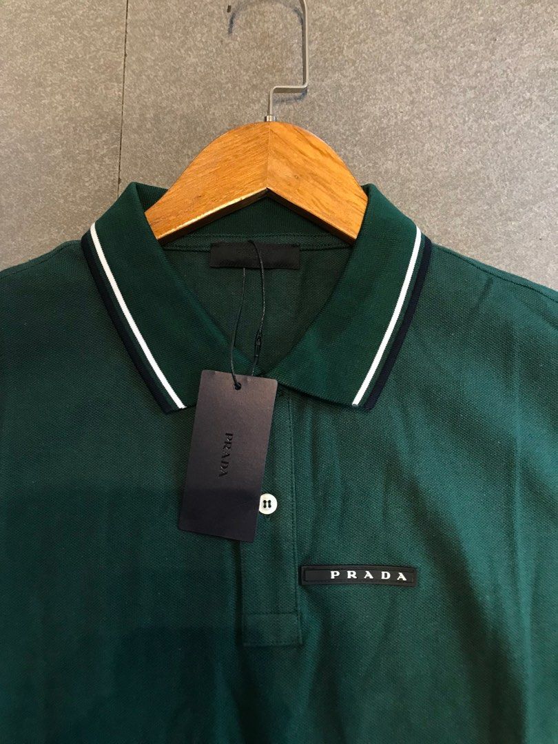 Green top prada polo