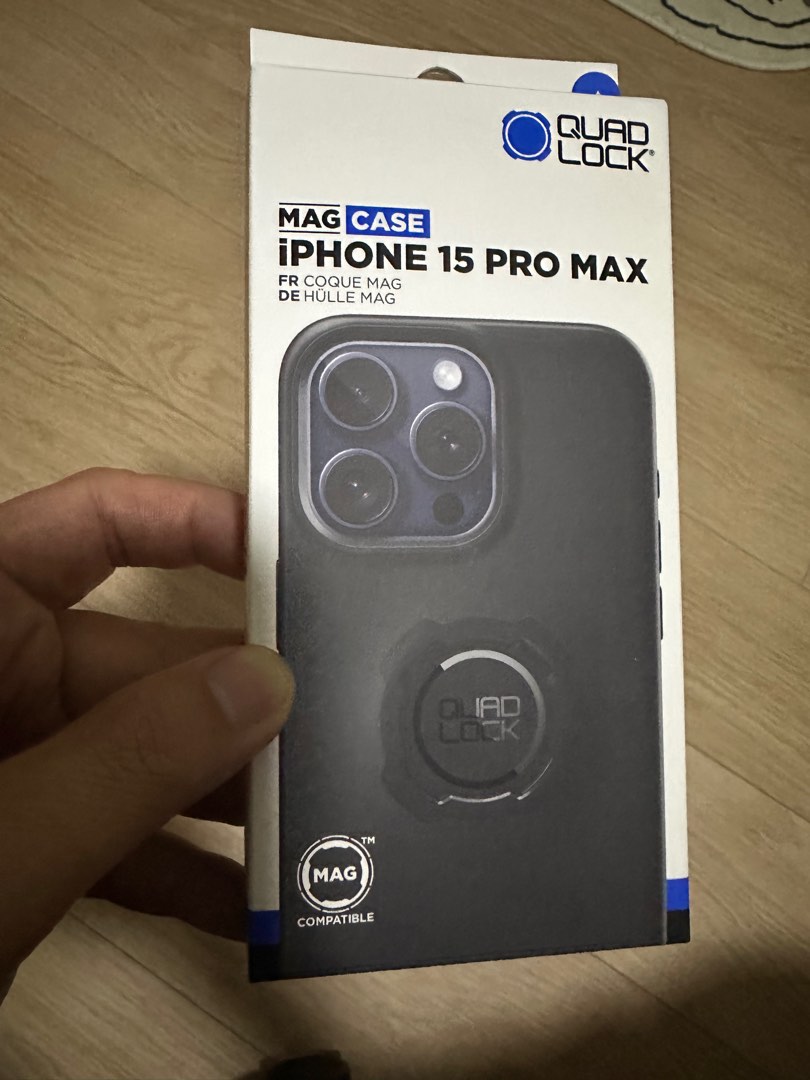 Quad Lock iPhone 15 Pro Max MAG case, Mobile Phones & Gadgets