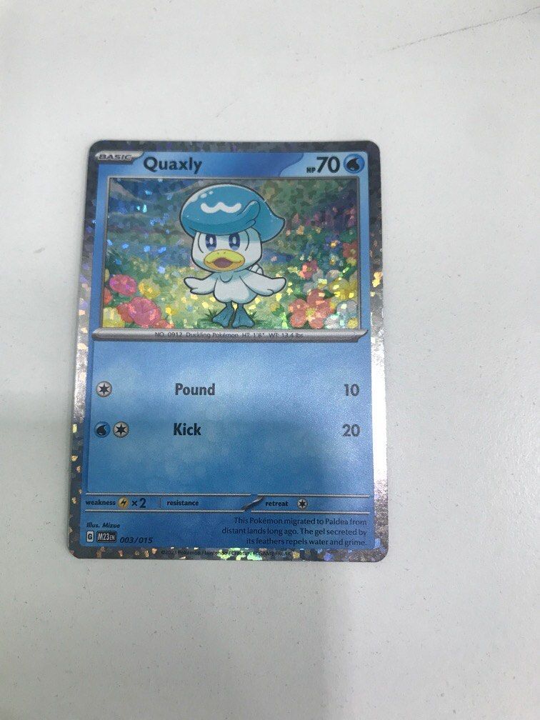Quaxly Pokemon Card 2023 Holographic 003/015 Nintendo Creatures Gamefreak, Hobbies & Toys, Toys & Games on Carousell Quaxly Pokemon Card 2023 Holographic 003/015 Nintendo Creatures Gamefreak, Hobbies & Toys, Toys & Games on Carousell