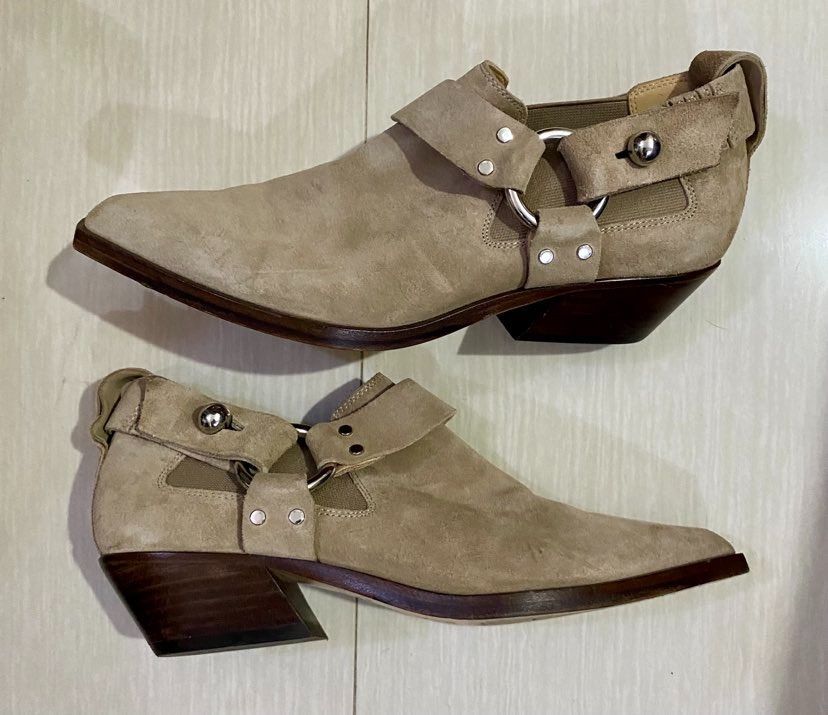RAG BONE WESTIN HARNESS SUEDE ANKLE BOOTS SIZE 37