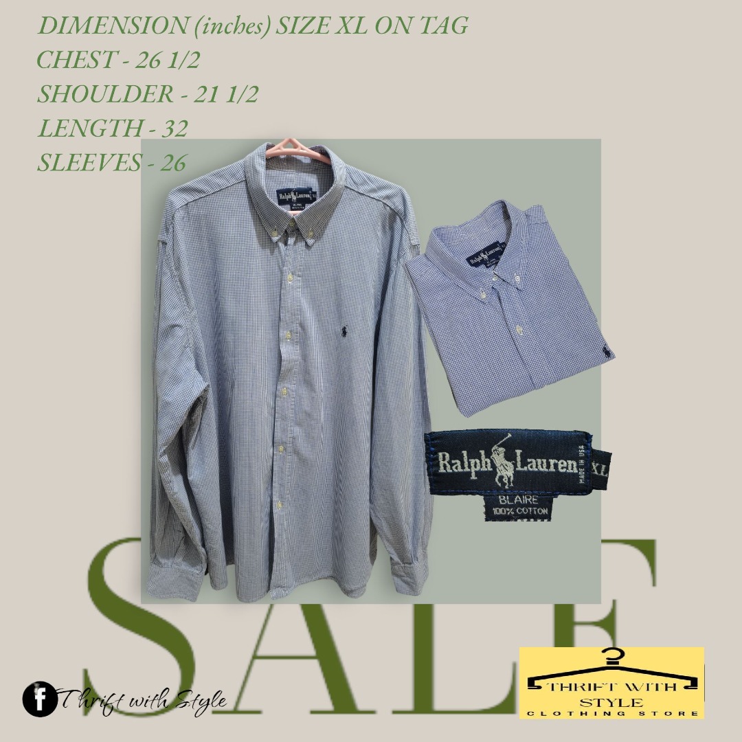 Ralph lauren blake size chart shop
