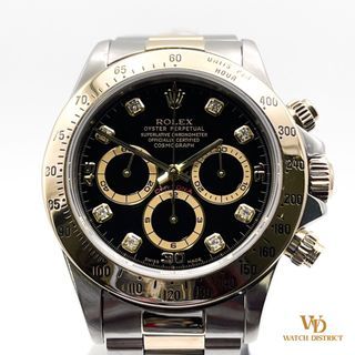 RARE 1990 Rolex Zenith Daytona Half Gold Diamond Dial 16523