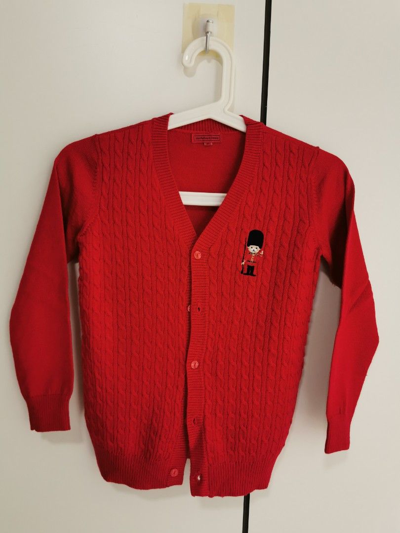 Red cardigan shop