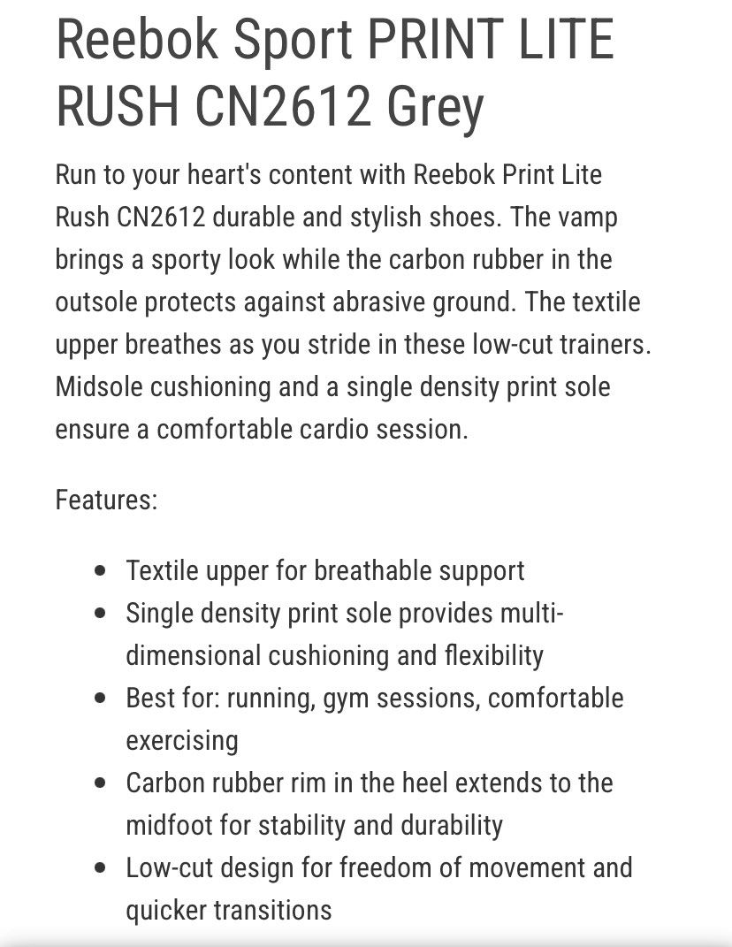 Reebok print lite rush women's top
