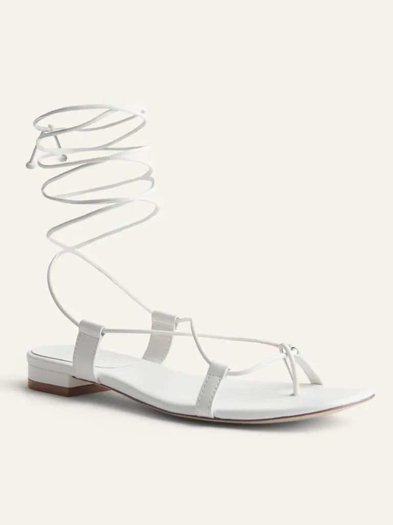 White lace up clearance sandal