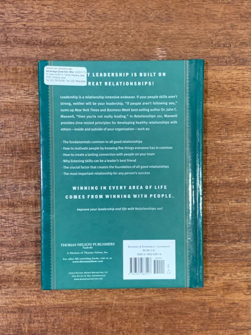 Relationships 101 What Every Leader Needs to Know book by John C ...