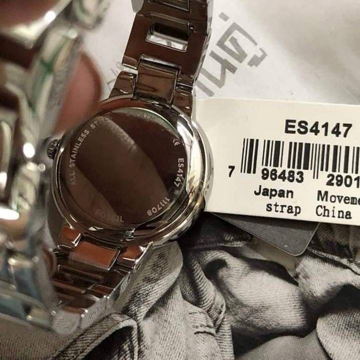 RESTOCK ORIGINAL FOSSIL VIRGINIA SILVER DIAL SILVER GOLD STEEL