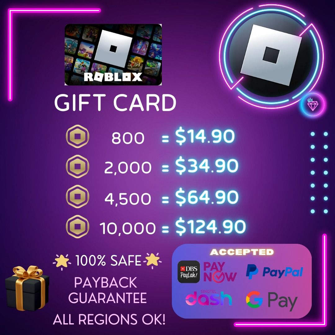Roblox codes, Video Gaming, Gaming Accessories, Game Gift Cards & Accounts  on Carousell