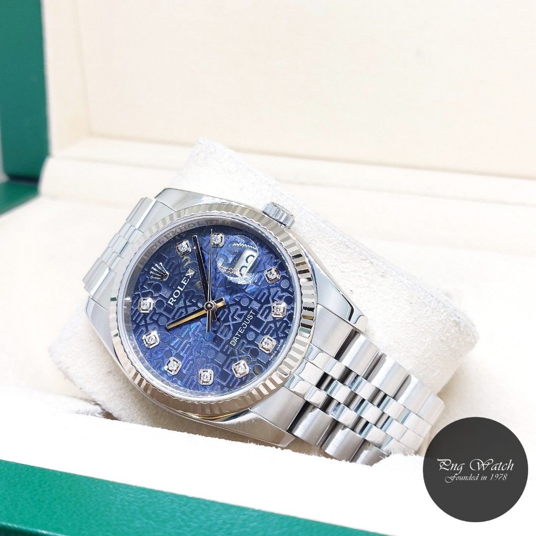 Rolex jubilee ref discount blue diamond dial