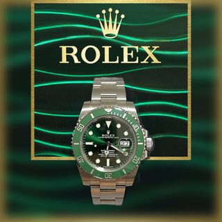 Gold submariner green face hot sale