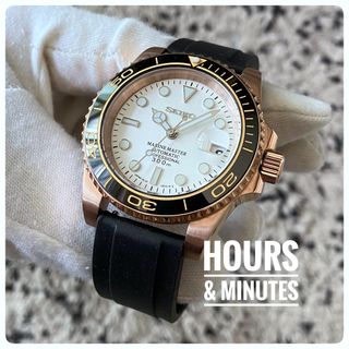 Gold watch cheap white face