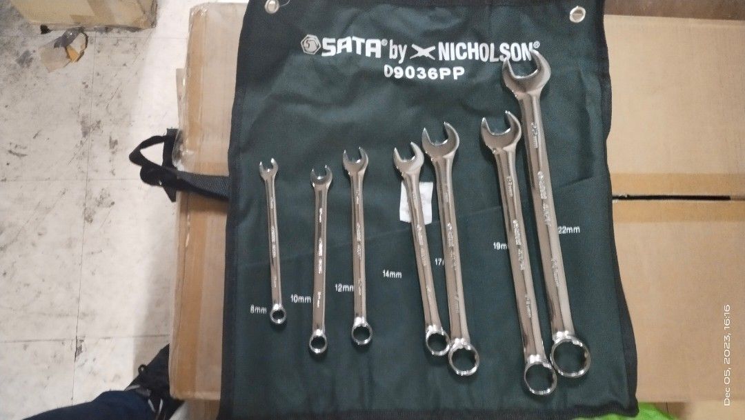 Sata combination wrench set #09036pp 7pcs/set metric (Category: Construction Tools & Equipment) located in Manila. Submitted by bernaatit (Listing ID 1269900765, Image 3). Description: Also offer other products of Yale Master Stanley Tramontina Picus Japan Shell USA Sata Tools Arrow staple and others 🌟 message me for your orders and inquiries.